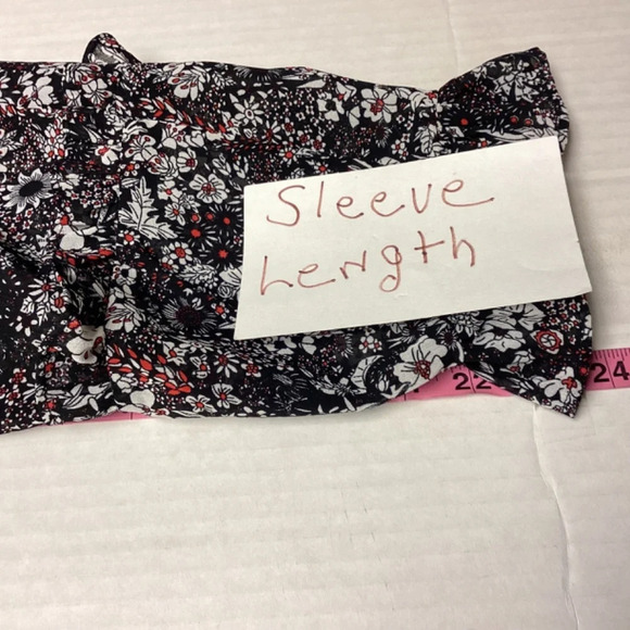 Ooberswank Blouse Romantic Dark Floral Feminine Dainty Sheer Boho Women’s SZ M - Picture 8 of 8
